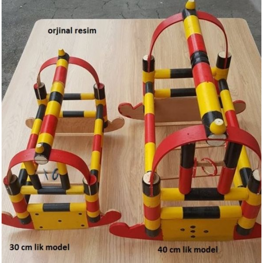 DEKORATİF BEŞİK AHŞAP OYUNCAK BEBEK BEŞİĞİ 30 cm